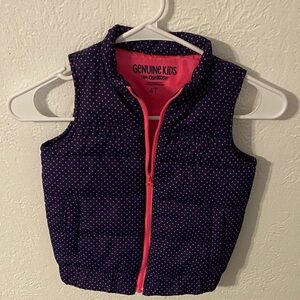 OshKosh B'gosh Kids Puffer Vest - Navy and Pink